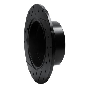 BMW Z4 Brake Rotor (1) - Rear Right - R1 Concepts - Drilled & Slotted - Black - `03-`06